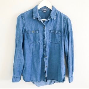 Medium Wash Chambray Button Down